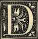 Illustrated letter D