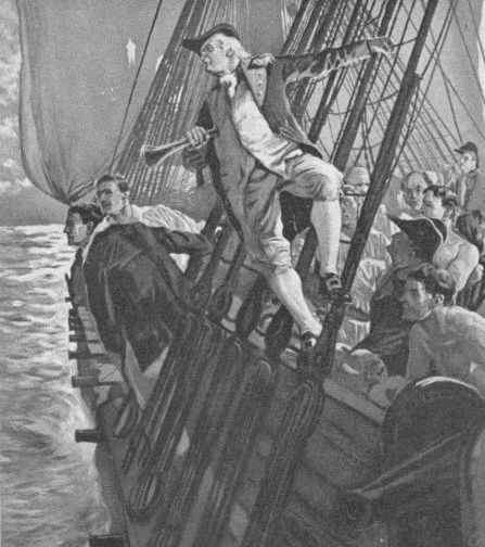 Commodore Truxtun leaped into the shrouds.