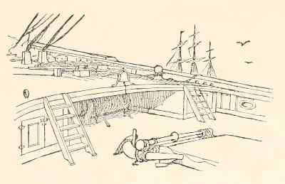 Captain Hawes took them on board and showed them everything