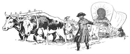 oxen pulling a wagon