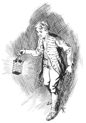 a man with a lantern
