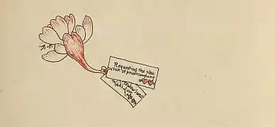 bird carrying two invitations