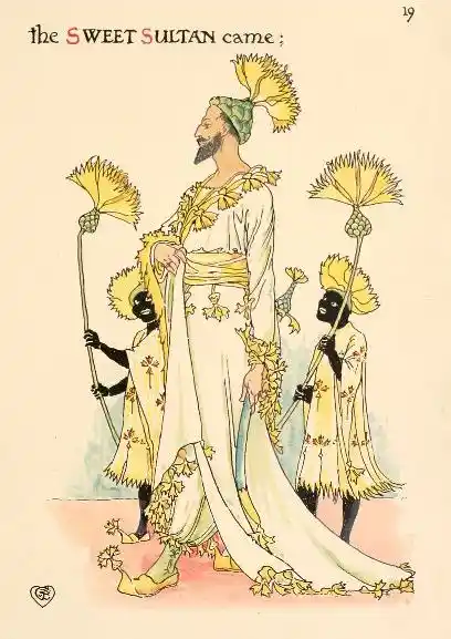 Sultan and two attendants