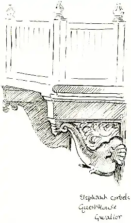 Elephant corbels GuestHouse Gwalior