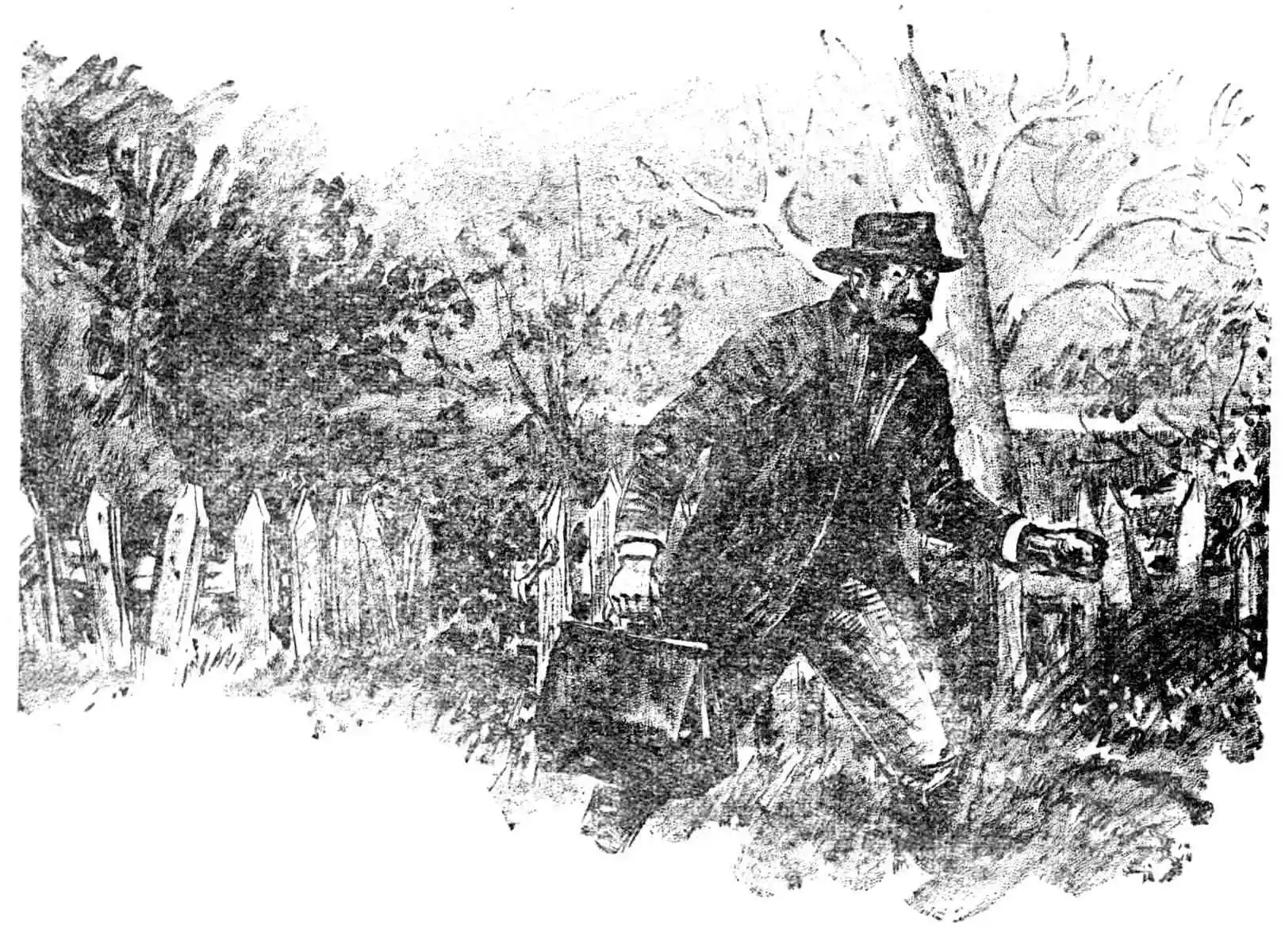 guilty-looking man carrying a briefcase